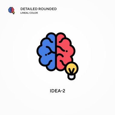 Fikir-2 vektör simgesi. Modern vektör illüstrasyon kavramları. Düzenlemesi ve kişiselleştirmesi kolay.