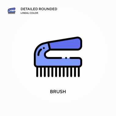 Fırça vektör simgesi. Modern vektör illüstrasyon kavramları. Düzenlemesi ve kişiselleştirmesi kolay.