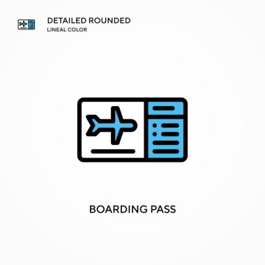 Giriş kartı vektör simgesi. Modern vektör illüstrasyon kavramları. Düzenlemesi ve kişiselleştirmesi kolay.