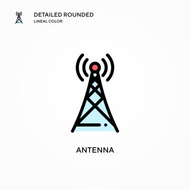 Anten vektör simgesi. Modern vektör illüstrasyon kavramları. Düzenlemesi ve kişiselleştirmesi kolay.
