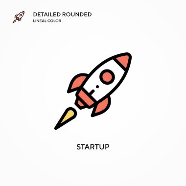 Vektör simgesini başlat. Modern vektör illüstrasyon kavramları. Düzenlemesi ve kişiselleştirmesi kolay.