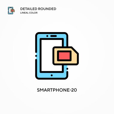 Akıllı Telefon-20 vektör simgesi. Modern vektör illüstrasyon kavramları. Düzenlemesi ve kişiselleştirmesi kolay.