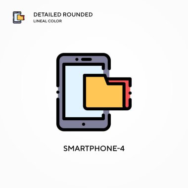 Akıllı Telefon-4 vektör simgesi. Modern vektör illüstrasyon kavramları. Düzenlemesi ve kişiselleştirmesi kolay.