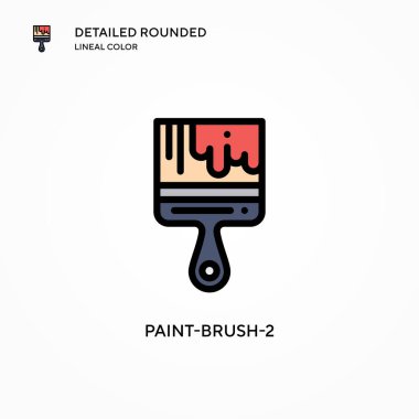 Boya fırçası-2 vektör simgesi. Modern vektör illüstrasyon kavramları. Düzenlemesi ve kişiselleştirmesi kolay.