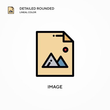 Resim vektör simgesi. Modern vektör illüstrasyon kavramları. Düzenlemesi ve kişiselleştirmesi kolay.