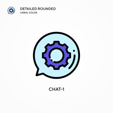 Sohbet-1 vektör simgesi. Modern vektör illüstrasyon kavramları. Düzenlemesi ve kişiselleştirmesi kolay.