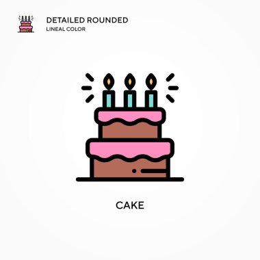 Kek vektör simgesi. Modern vektör illüstrasyon kavramları. Düzenlemesi ve kişiselleştirmesi kolay.