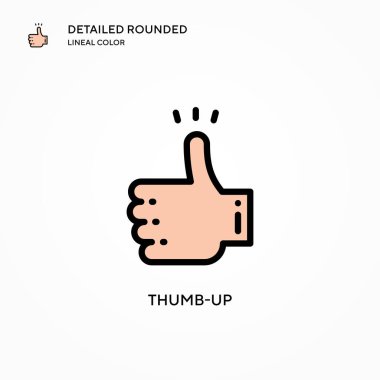 Baş parmak vektör simgesi. Modern vektör illüstrasyon kavramları. Düzenlemesi ve kişiselleştirmesi kolay.