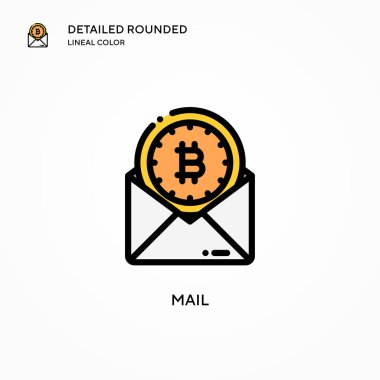 Posta vektör simgesi. Modern vektör illüstrasyon kavramları. Düzenlemesi ve kişiselleştirmesi kolay.