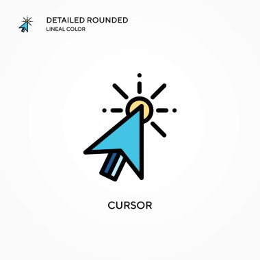 İmleç vektör simgesi. Modern vektör illüstrasyon kavramları. Düzenlemesi ve kişiselleştirmesi kolay.