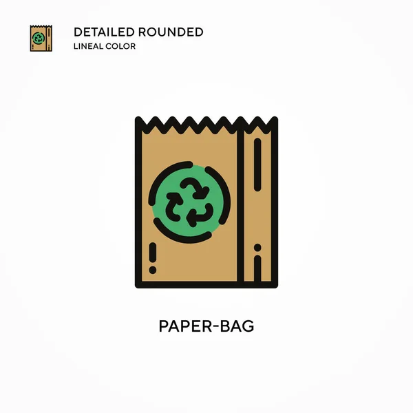 Icono Vector Bolsa Papel Conceptos Modernos Ilustración Vectorial Fácil Editar — Vector de stock