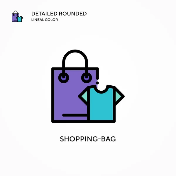 Icono Vector Bolsa Compras Conceptos Modernos Ilustración Vectorial Fácil Editar — Vector de stock