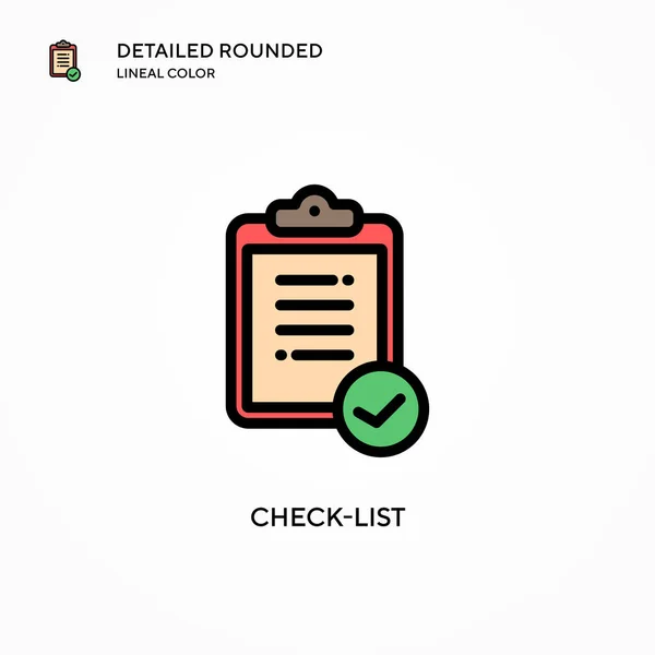 Checkliste Vektorsymbol Moderne Konzepte Zur Vektorillustration Einfach Bearbeiten Und Anzupassen — Stockvektor