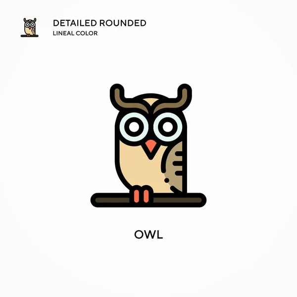 Owl 아이콘 일러스트 편집하고 맞춤화하기가 — 스톡 벡터