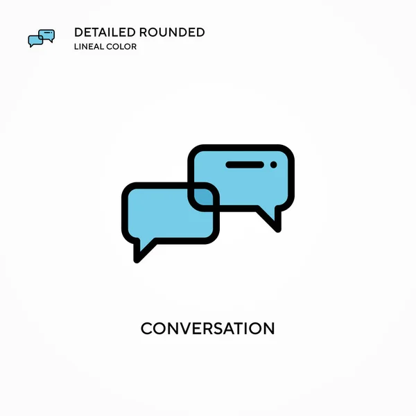 Conversation Vector Icon Modern Vector Illustration Concepts Easy Edit Customize — Stock Vector