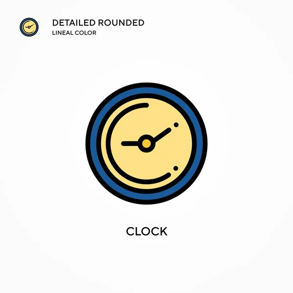 Clock Vector Icon Modern Vector Illustration Concepts Easy Edit Customize — Stock Vector