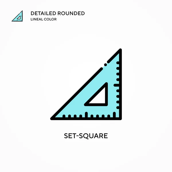 Set Square Vector Icon Modern Vector Illustration Concepts Easy Edit — Stock Vector