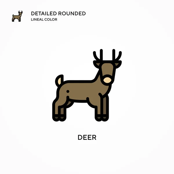 Deer Vector Icon Modern Vector Illustration Concepts Easy Edit Customize — Stock Vector