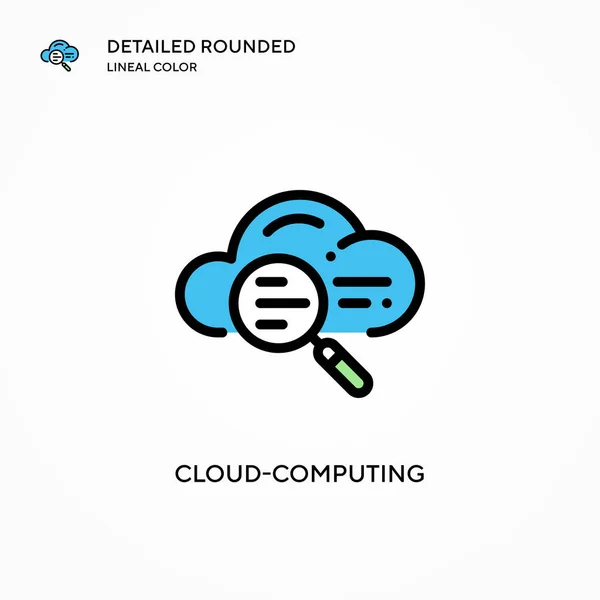 Ikona Vektoru Cloud Computing Moderní Vektorové Ilustrační Koncepce Snadno Upravitelná — Stockový vektor