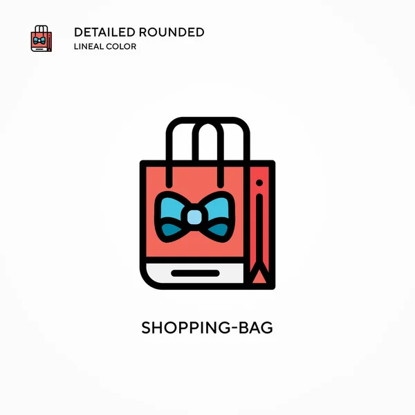 Icono Vector Bolsa Compras Conceptos Modernos Ilustración Vectorial Fácil Editar — Archivo Imágenes Vectoriales