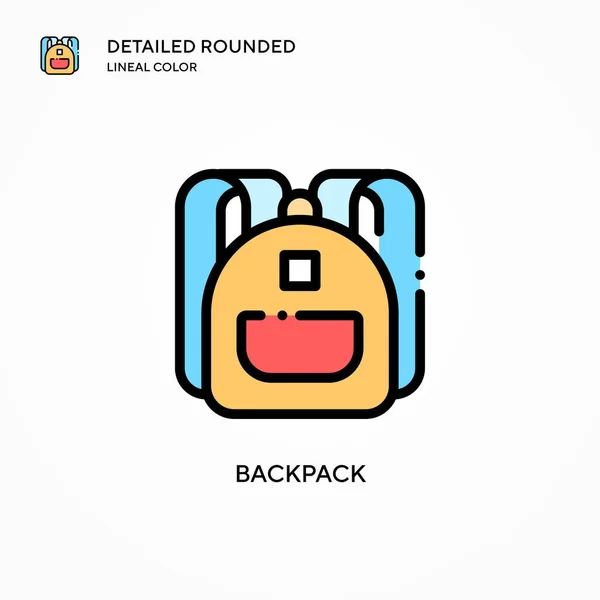 Backpack Vector Icon Modern Vector Illustration Concepts Easy Edit Customize — Stock Vector