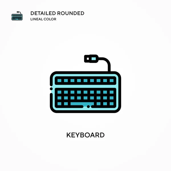 Icono Vector Teclado Conceptos Modernos Ilustración Vectorial Fácil Editar Personalizar — Vector de stock