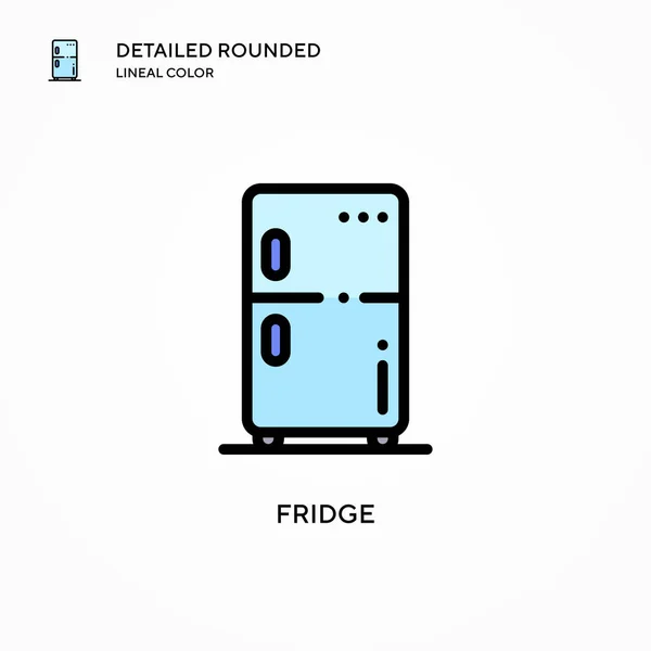 Icono Del Vector Del Refrigerador Conceptos Modernos Ilustración Vectorial Fácil — Archivo Imágenes Vectoriales