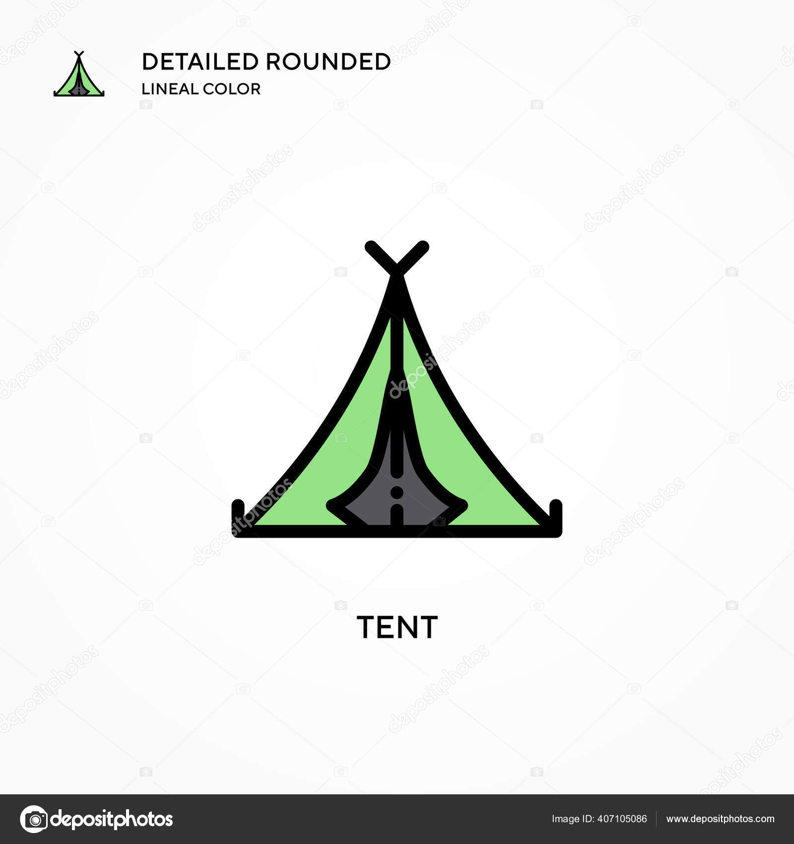 Ikon Vektor Tenda Konsep Gambar Vektor Modern Mudah Untuk Mengedit Stok Vektor C Edifier 407105086