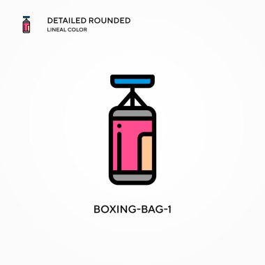 Boks çantası-1 vektör simgesi. Modern vektör illüstrasyon kavramları. Düzenlemesi ve kişiselleştirmesi kolay.