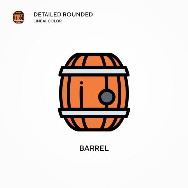 Namlu vektör ikonu. Modern vektör illüstrasyon kavramları. Düzenlemesi ve kişiselleştirmesi kolay.