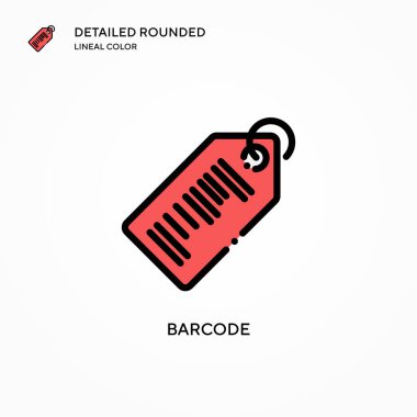 Barkod vektör simgesi. Modern vektör illüstrasyon kavramları. Düzenlemesi ve kişiselleştirmesi kolay.