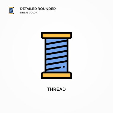 İplik vektör simgesi. Modern vektör illüstrasyon kavramları. Düzenlemesi ve kişiselleştirmesi kolay.