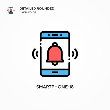 Akıllı Telefon-18 vektör simgesi. Modern vektör illüstrasyon kavramları. Düzenlemesi ve kişiselleştirmesi kolay.
