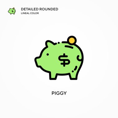 Domuz vektör ikonu. Modern vektör illüstrasyon kavramları. Düzenlemesi ve kişiselleştirmesi kolay.