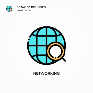 Ağ vektör simgesi. Modern vektör illüstrasyon kavramları. Düzenlemesi ve kişiselleştirmesi kolay.