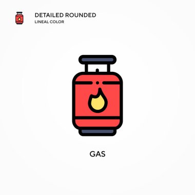 Gaz vektör simgesi. Modern vektör illüstrasyon kavramları. Düzenlemesi ve kişiselleştirmesi kolay.