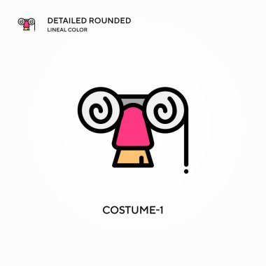 Kostüm-1 vektör simgesi. Modern vektör illüstrasyon kavramları. Düzenlemesi ve kişiselleştirmesi kolay.