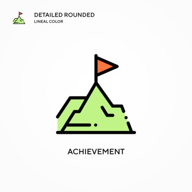 Başarı vektör simgesi. Modern vektör illüstrasyon kavramları. Düzenlemesi ve kişiselleştirmesi kolay.