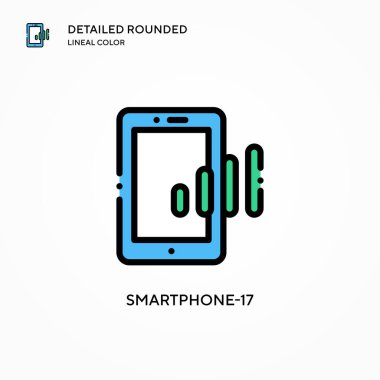 Akıllı Telefon-17 vektör simgesi. Modern vektör illüstrasyon kavramları. Düzenlemesi ve kişiselleştirmesi kolay.