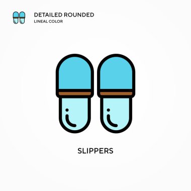 Terlik vektör simgesi. Modern vektör illüstrasyon kavramları. Düzenlemesi ve kişiselleştirmesi kolay.