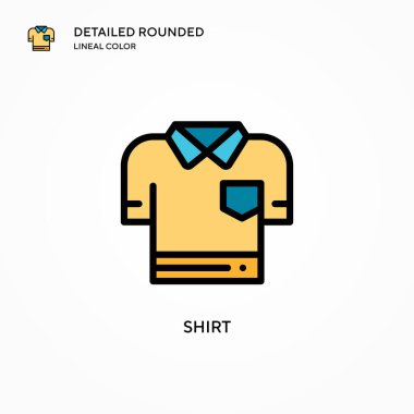 Gömlek vektör simgesi. Modern vektör illüstrasyon kavramları. Düzenlemesi ve kişiselleştirmesi kolay.