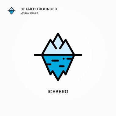 Buzdağı vektör simgesi. Modern vektör illüstrasyon kavramları. Düzenlemesi ve kişiselleştirmesi kolay.