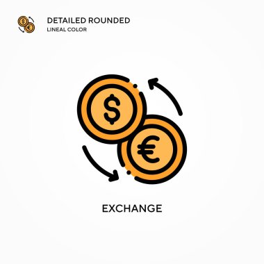 Vektör simgesini değiştir. Modern vektör illüstrasyon kavramları. Düzenlemesi ve kişiselleştirmesi kolay.