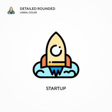 Vektör simgesini başlat. Modern vektör illüstrasyon kavramları. Düzenlemesi ve kişiselleştirmesi kolay.