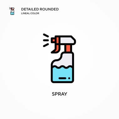 Sprey vektör simgesi. Modern vektör illüstrasyon kavramları. Düzenlemesi ve kişiselleştirmesi kolay.