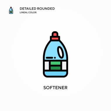 Yumuşatıcı vektör simgesi. Modern vektör illüstrasyon kavramları. Düzenlemesi ve kişiselleştirmesi kolay.