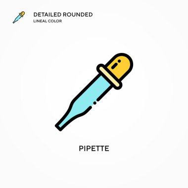 Pipette vektör simgesi. Modern vektör illüstrasyon kavramları. Düzenlemesi ve kişiselleştirmesi kolay.