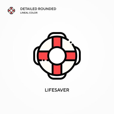 Lifesaver vektör simgesi. Modern vektör illüstrasyon kavramları. Düzenlemesi ve kişiselleştirmesi kolay.