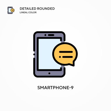 Akıllı Telefon-9 vektör simgesi. Modern vektör illüstrasyon kavramları. Düzenlemesi ve kişiselleştirmesi kolay.
