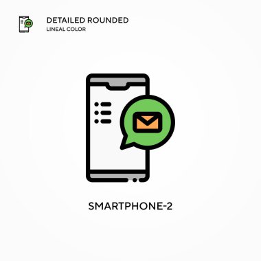 Akıllı Telefon-2 vektör simgesi. Modern vektör illüstrasyon kavramları. Düzenlemesi ve kişiselleştirmesi kolay.
